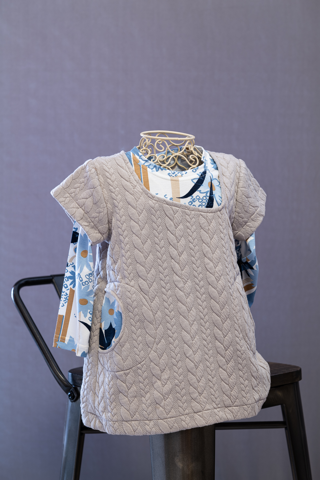 Robe tunique torsades