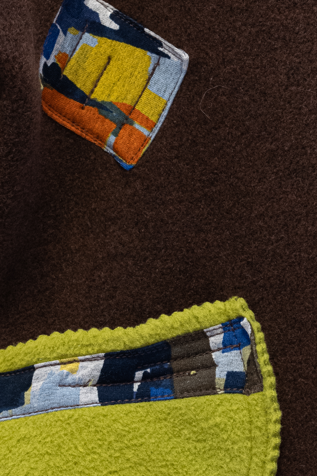 Détail veste polaire réversible