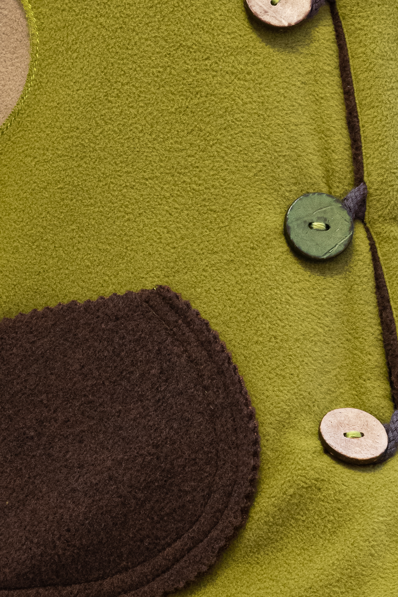 Détail veste polaire réversible