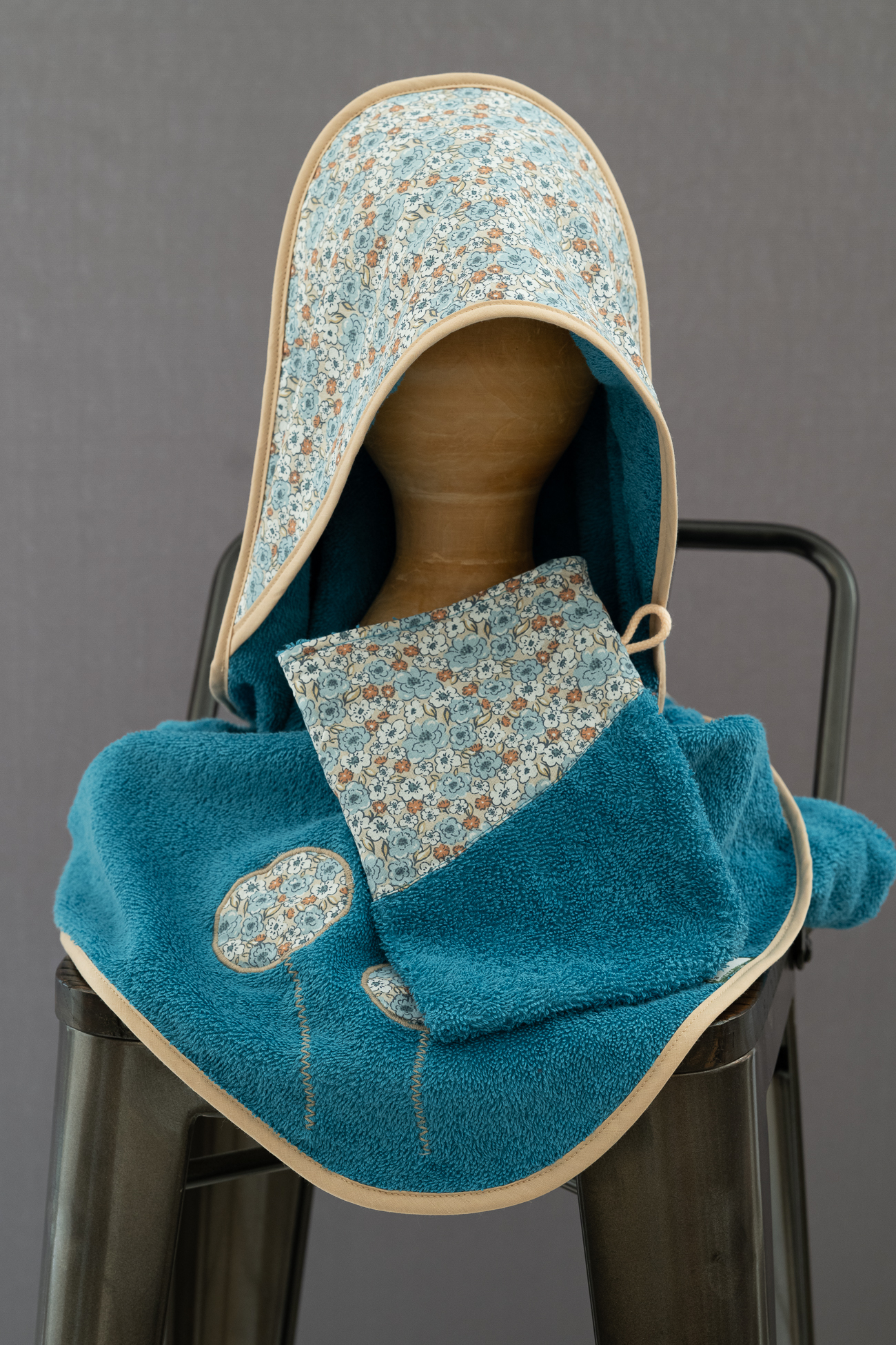 Cape de bain et gant