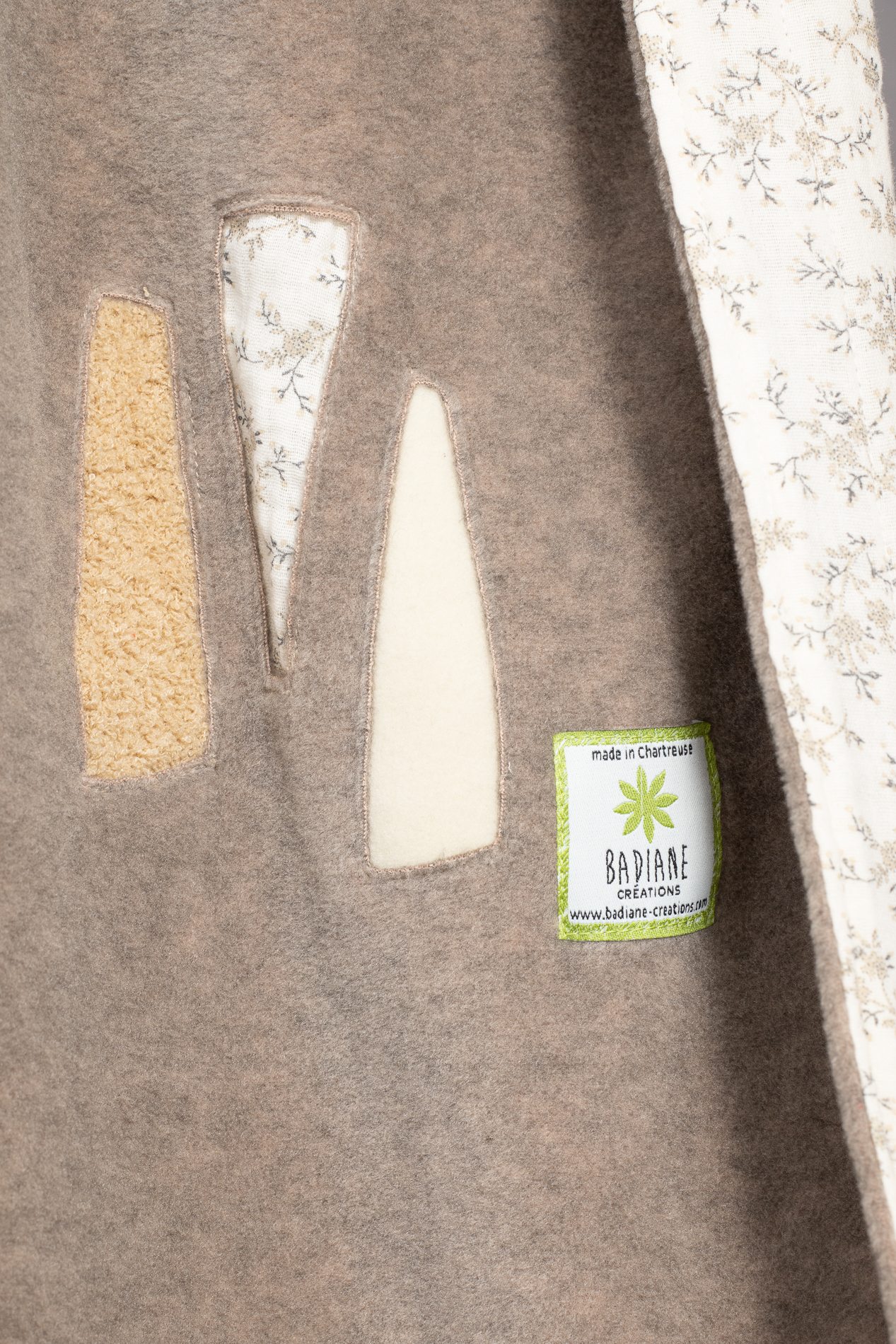 détail couverture réversible