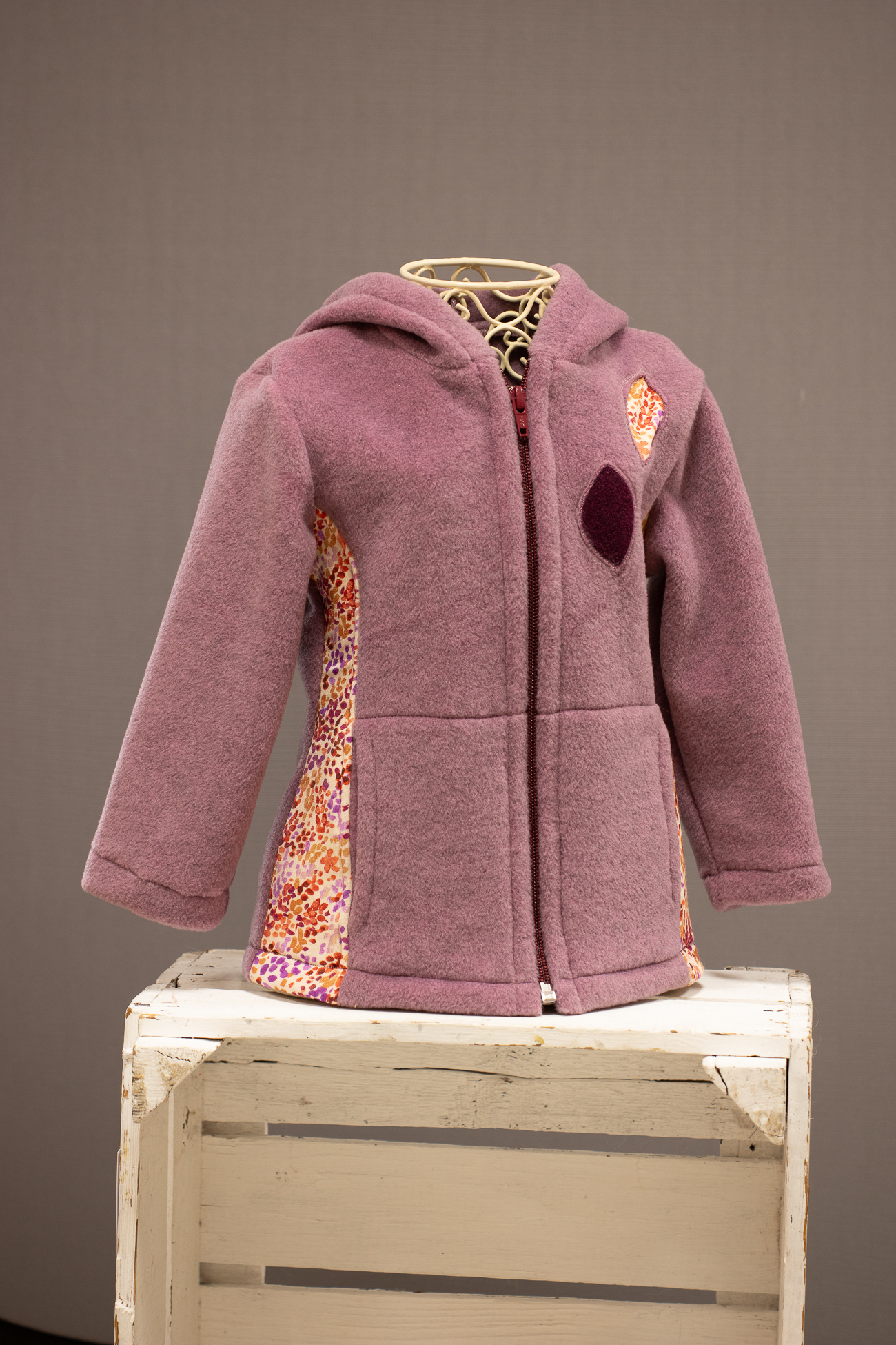 Veste polaire enfant capucine