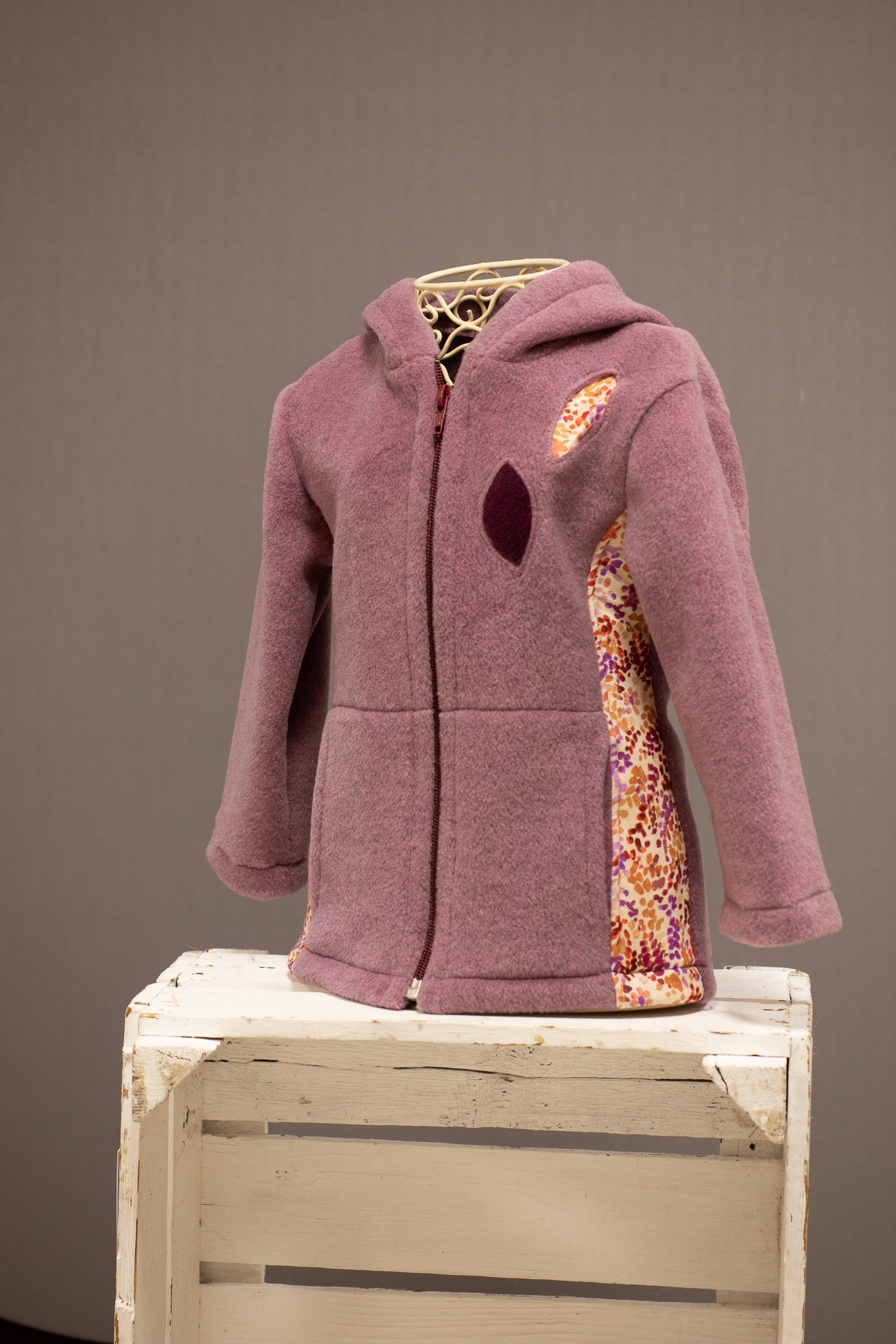 Veste polaire enfant capucine