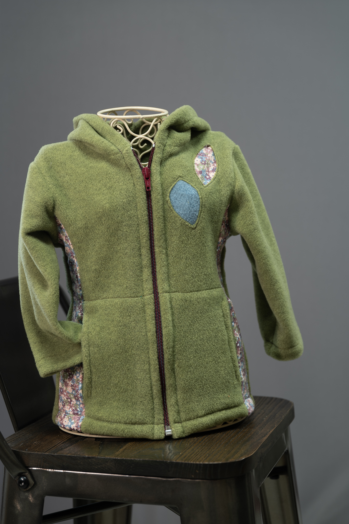 Veste polaire capucine