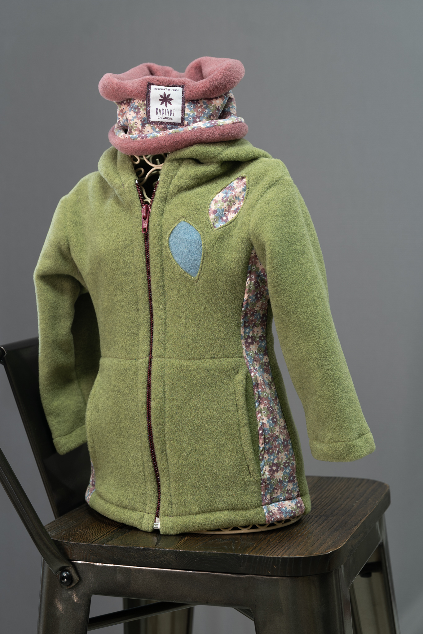 Veste polaire et cache-cou