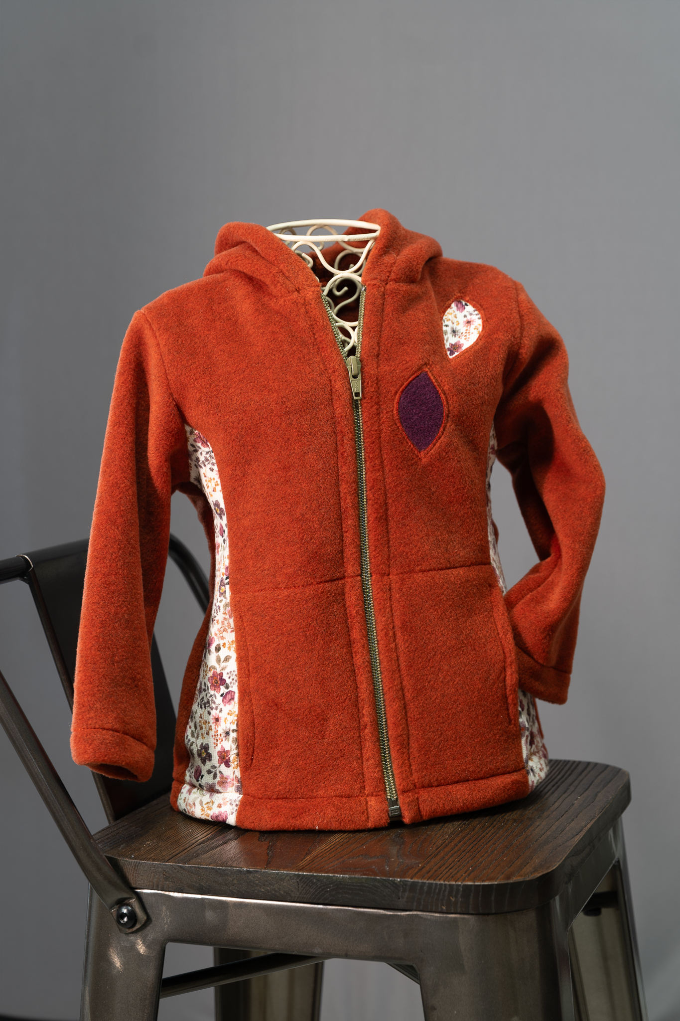 Veste polaire capucine