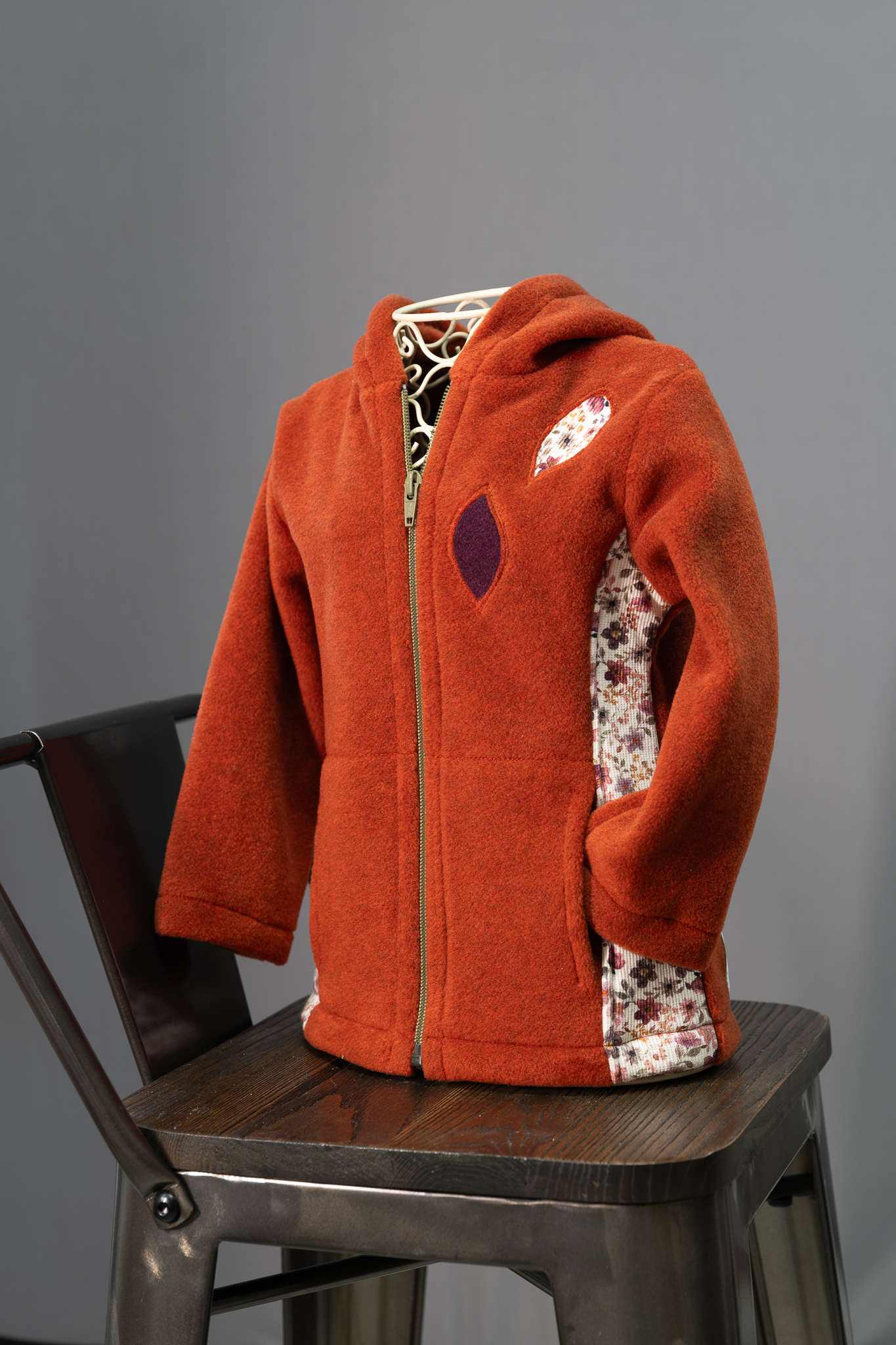 Veste polaire capucine