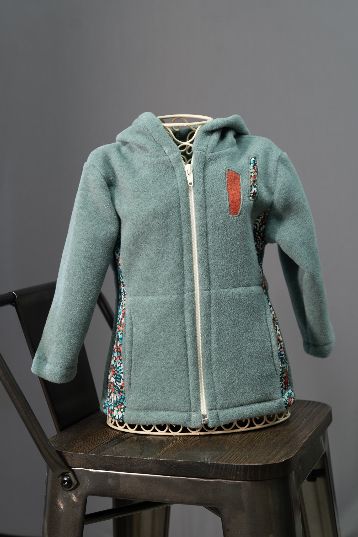 Veste polaire capucine