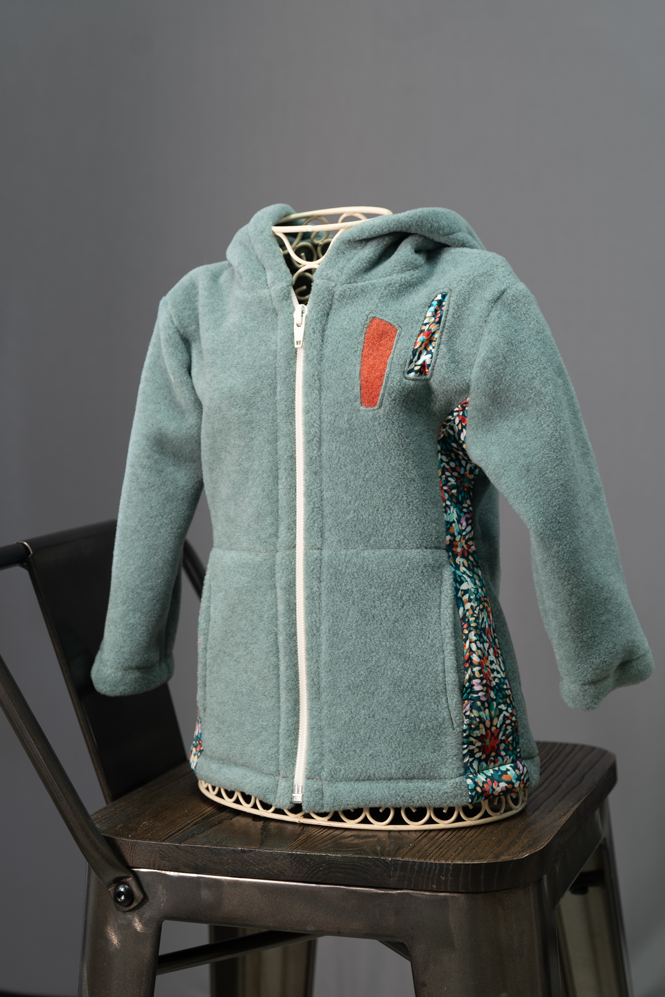 Veste polaire capucine